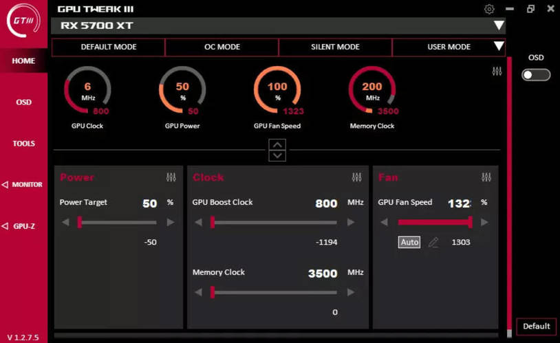 显卡超频GPU Tweak III v2.0.7.3